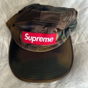 Supreme Washed Satin Camo Camp Cap